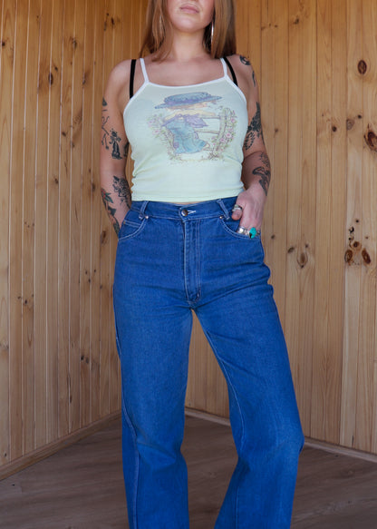 70s High Waisted Bootcut Jeans