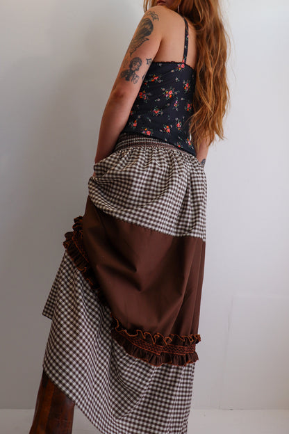 Brown Toned Prairie Maxi Skirt