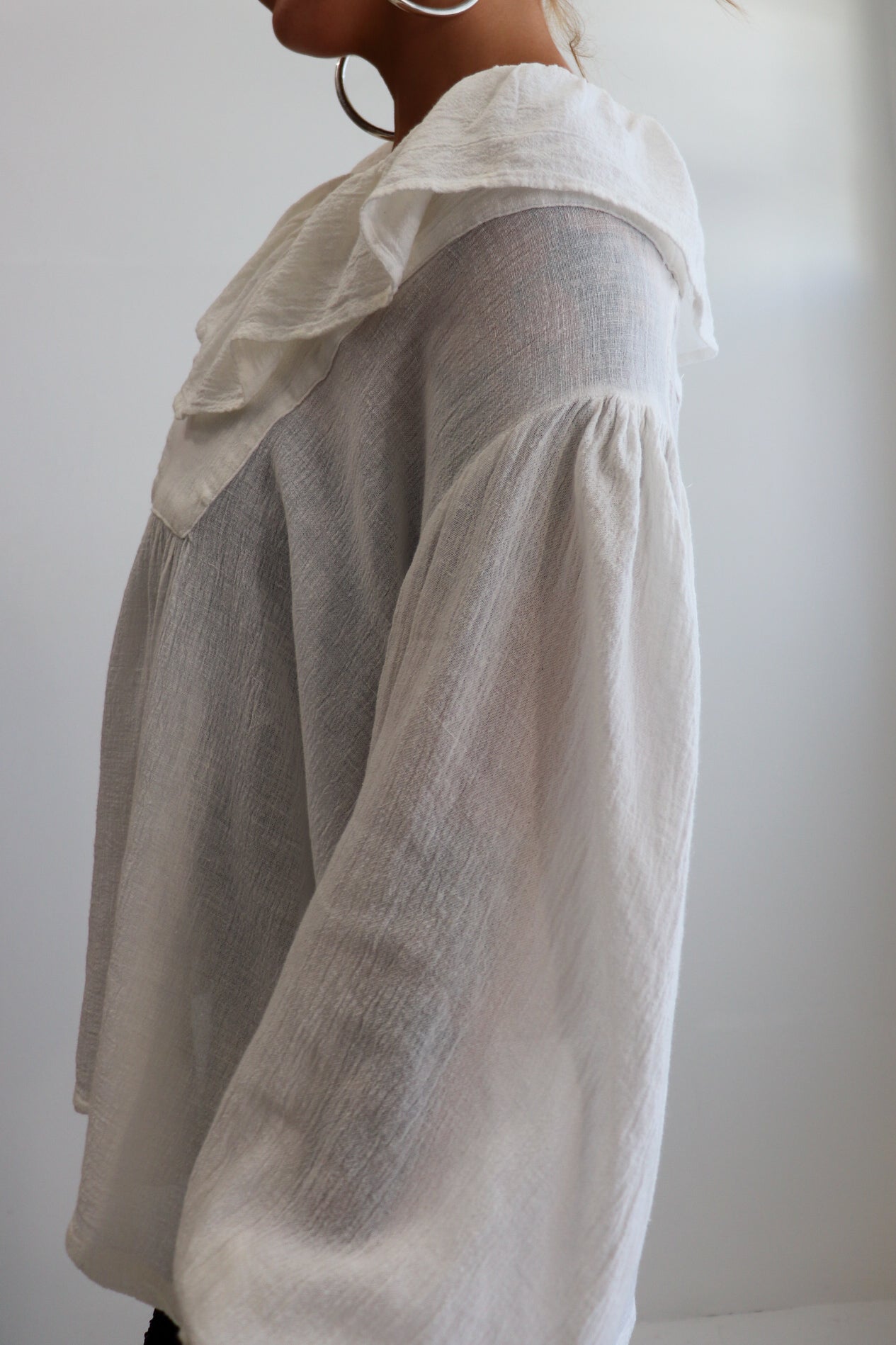 Dramatic Cotton Prairie Blouse