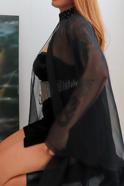 70s Butterfly Wing Sheer Coat