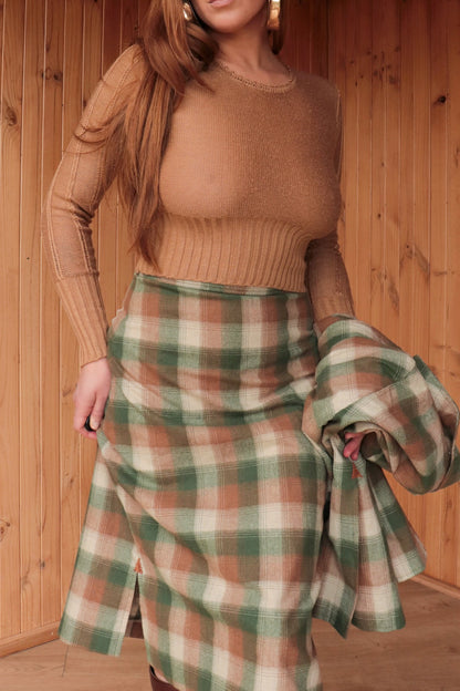 Tartan Two Piece Midi Set