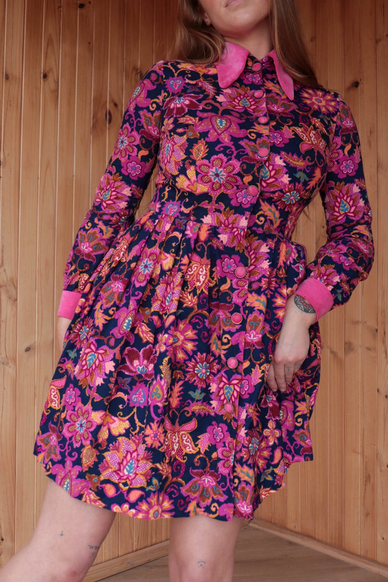 60s Velvet Paisley Two Piece