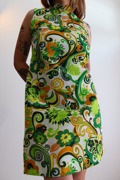 Paisley Midi Mod Dress