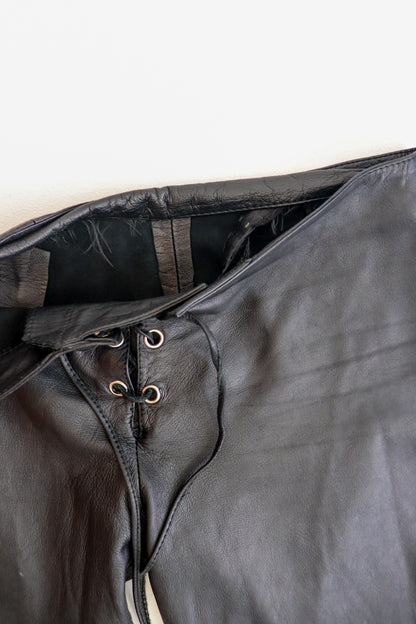 Leather Corset Boot Cut Pants