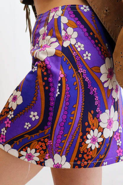 Purple Psychedelic Mini Skirt