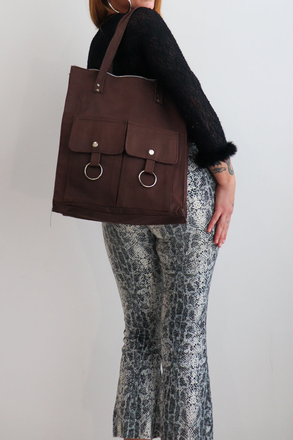 70s Brown Square Bag