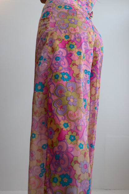 Pink Psychedelic Mega Flare Jumpsuit
