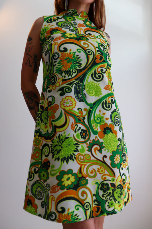 Paisley Midi Mod Dress