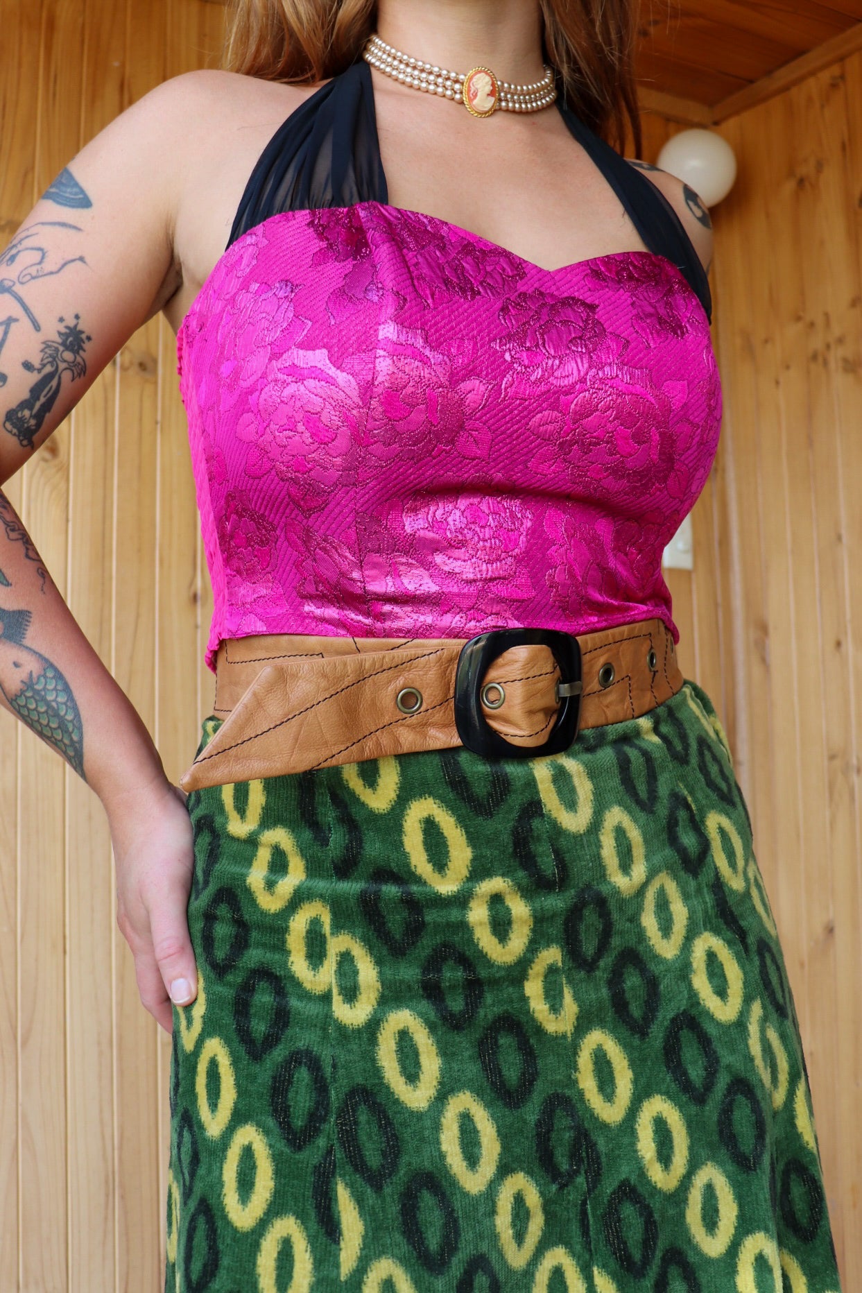 80s Cerise Corset Crop