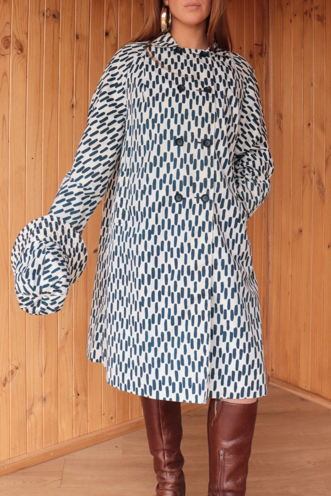 60s Patterned Two Piece Rain Set