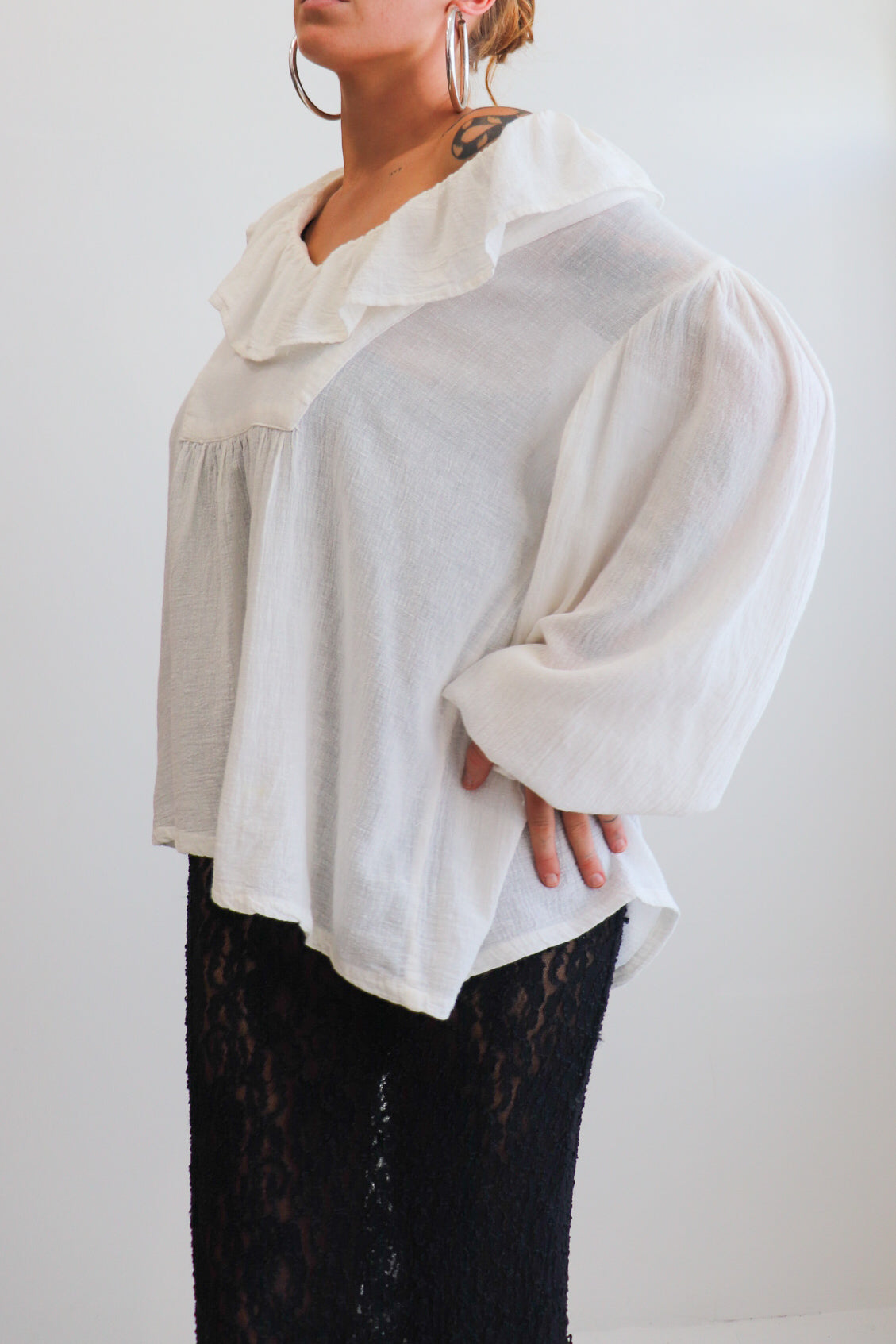 Dramatic Cotton Prairie Blouse