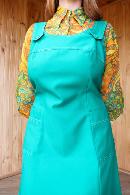 70s Green Midi Pinafore