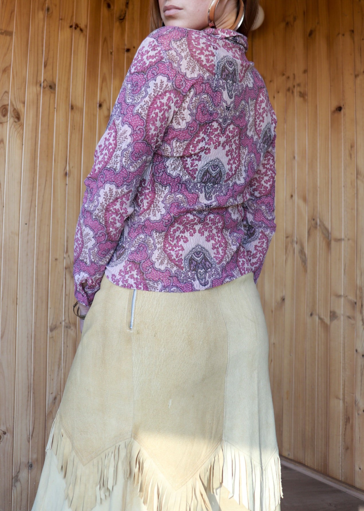 Pink Paisley Lace Blouse