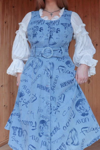 60s Cosmetic Denim Dress