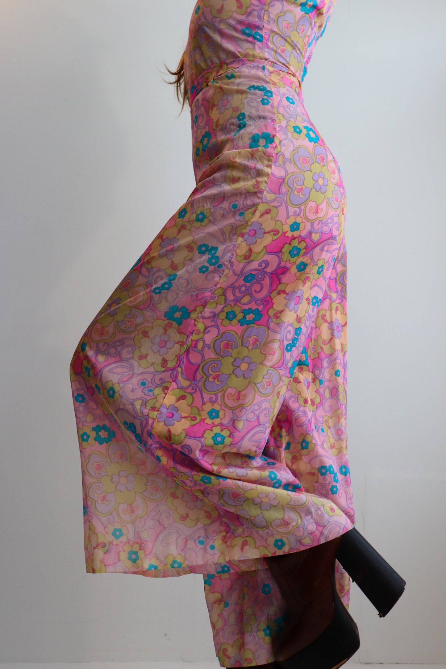 Pink Psychedelic Mega Flare Jumpsuit