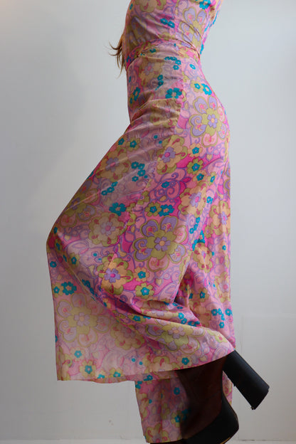 Pink Psychedelic Mega Flare Jumpsuit