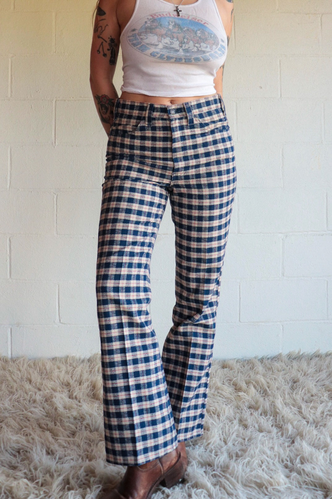 70s Tartan Levi Bootcut