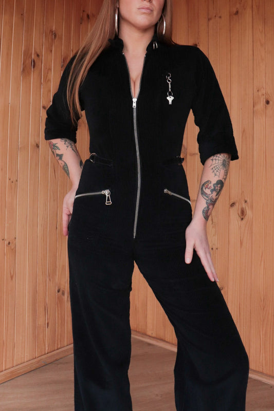 Cord Lock & Key Flared Jumpsuit