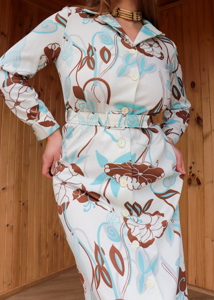 Floral Maxi Button Up Dress