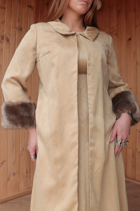 Faux Fur Coat & Dress Set