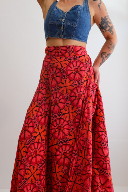 Sunset Tie Up Prairie Skirt