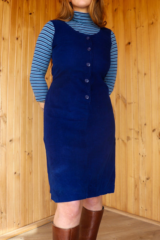 70s Turtleneck Pinafore Midi