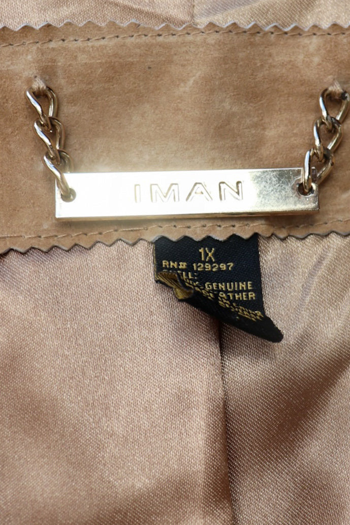Iman Bowie Leather Trench Coat