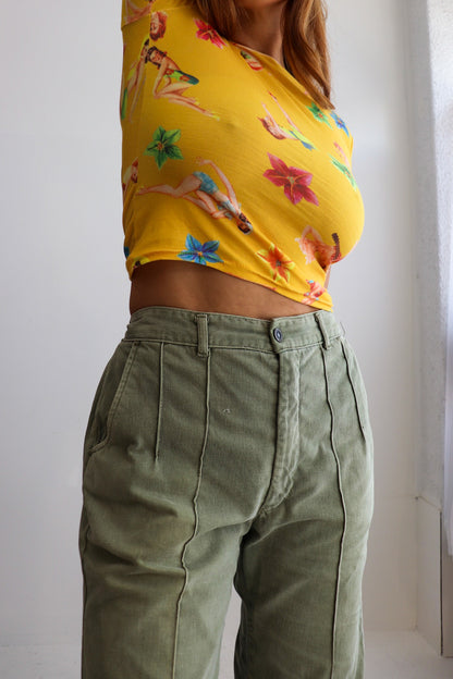 70s Khaki Amco Flares