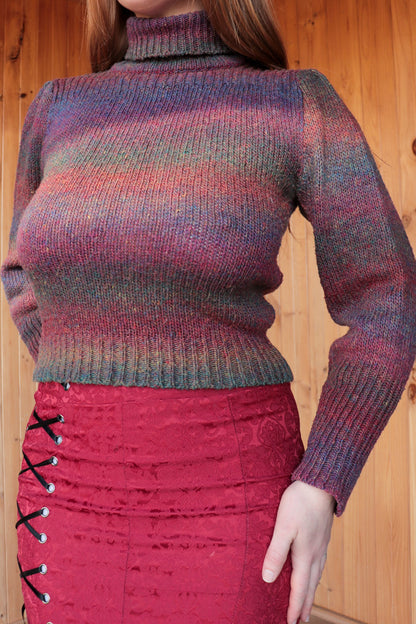 70s Purple Toned Turtleneck