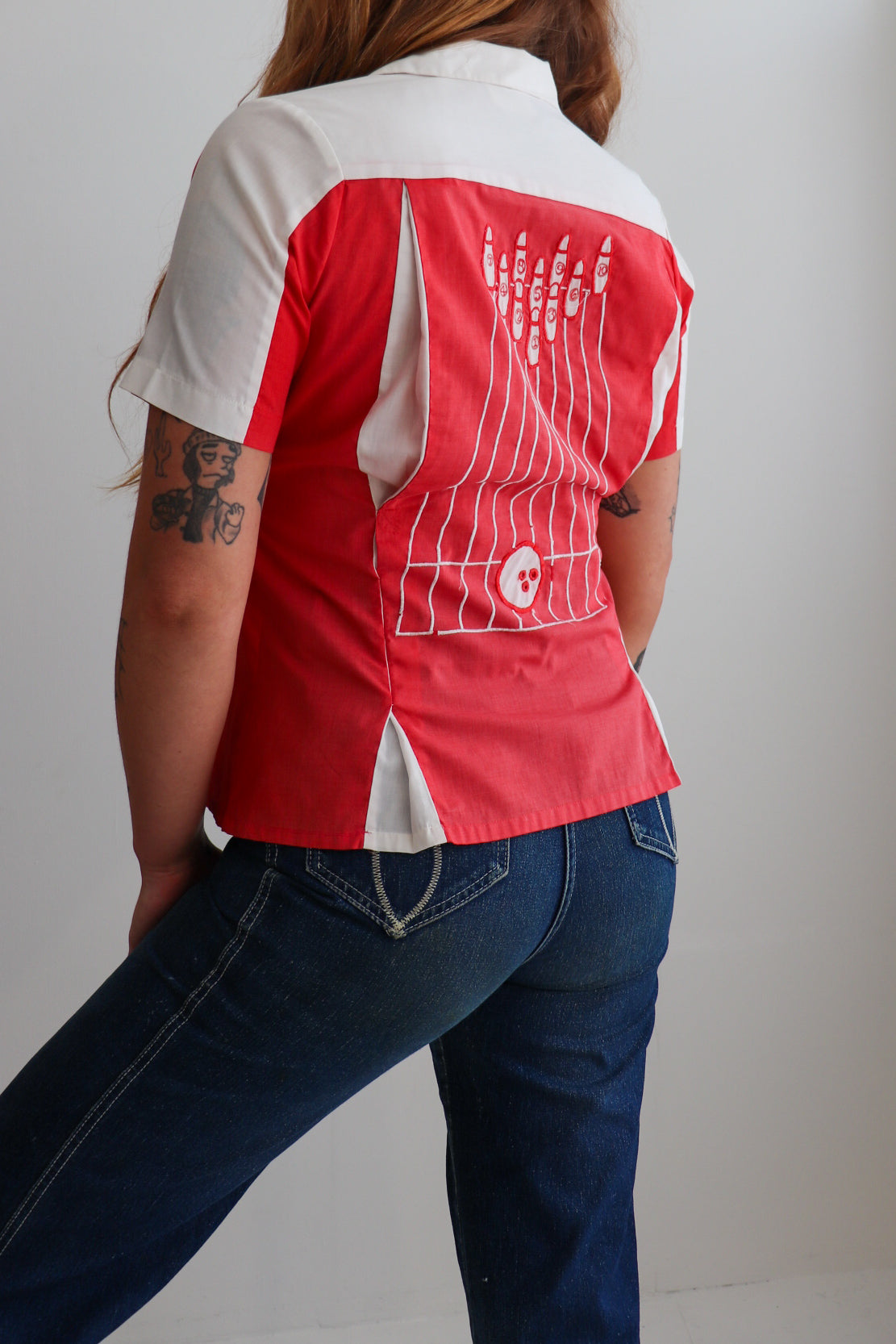 80s Red & White Bowling Shirt
