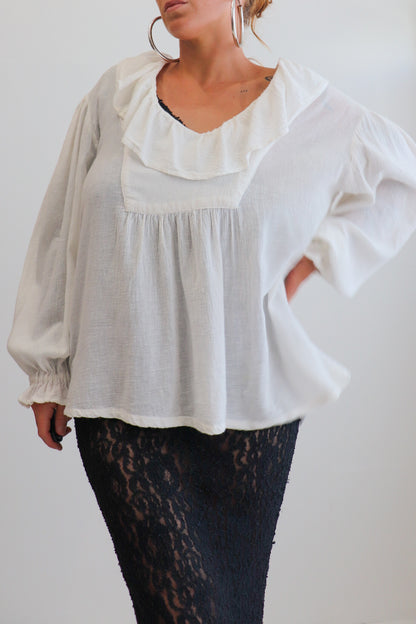 Dramatic Cotton Prairie Blouse