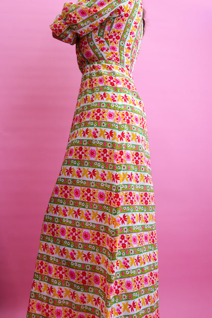 70s Floral Maxi