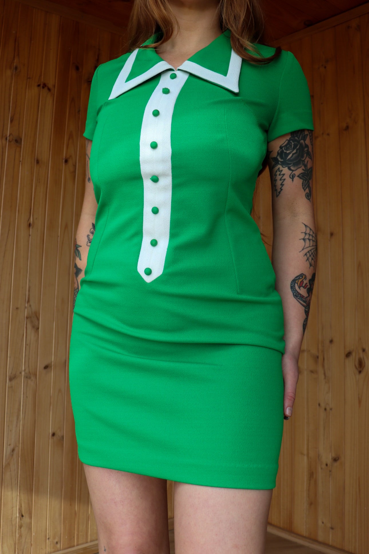 60s Green Mini Dress