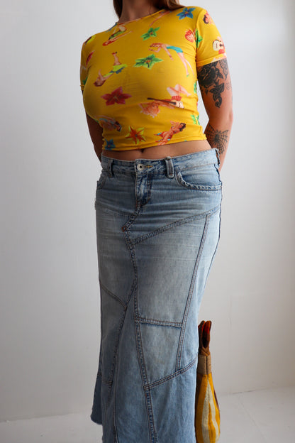 90s Yellow Pin-Up Girl Tee