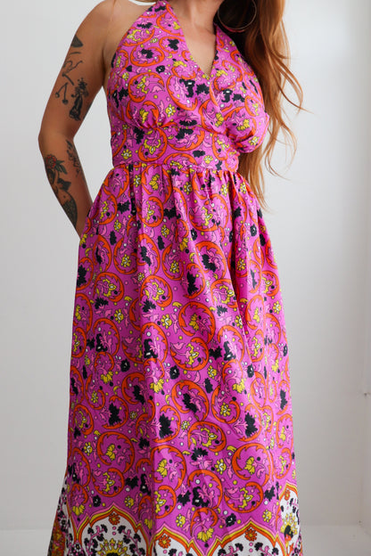 70s Handmade Halter Maxi