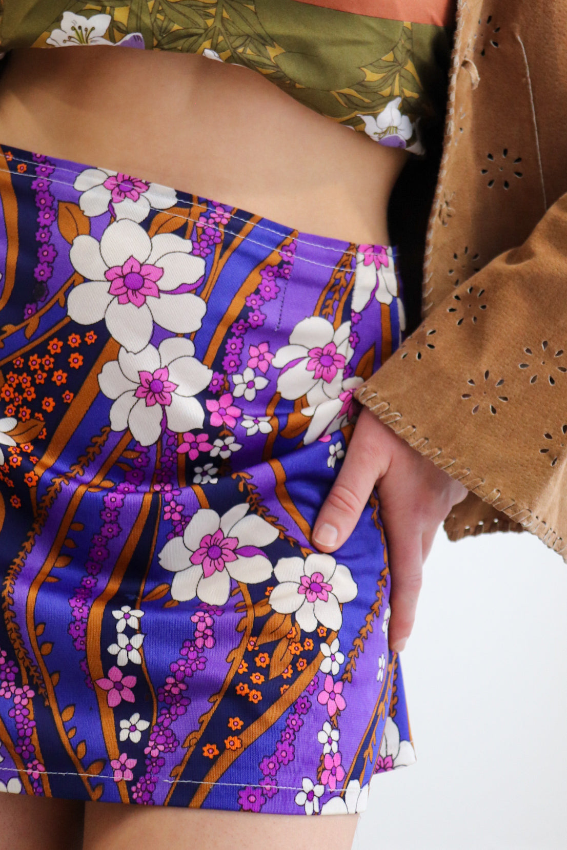 Purple Psychedelic Mini Skirt