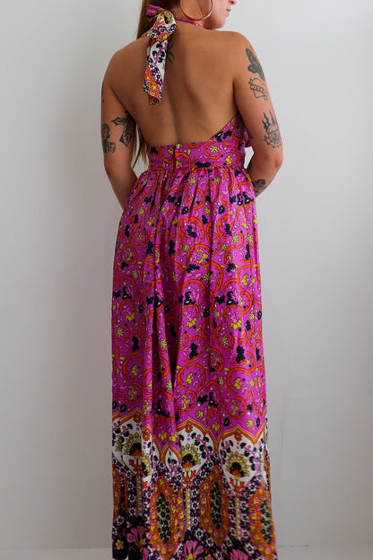 70s Handmade Halter Maxi