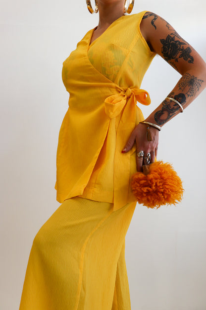 70s Sunflower Flared Set