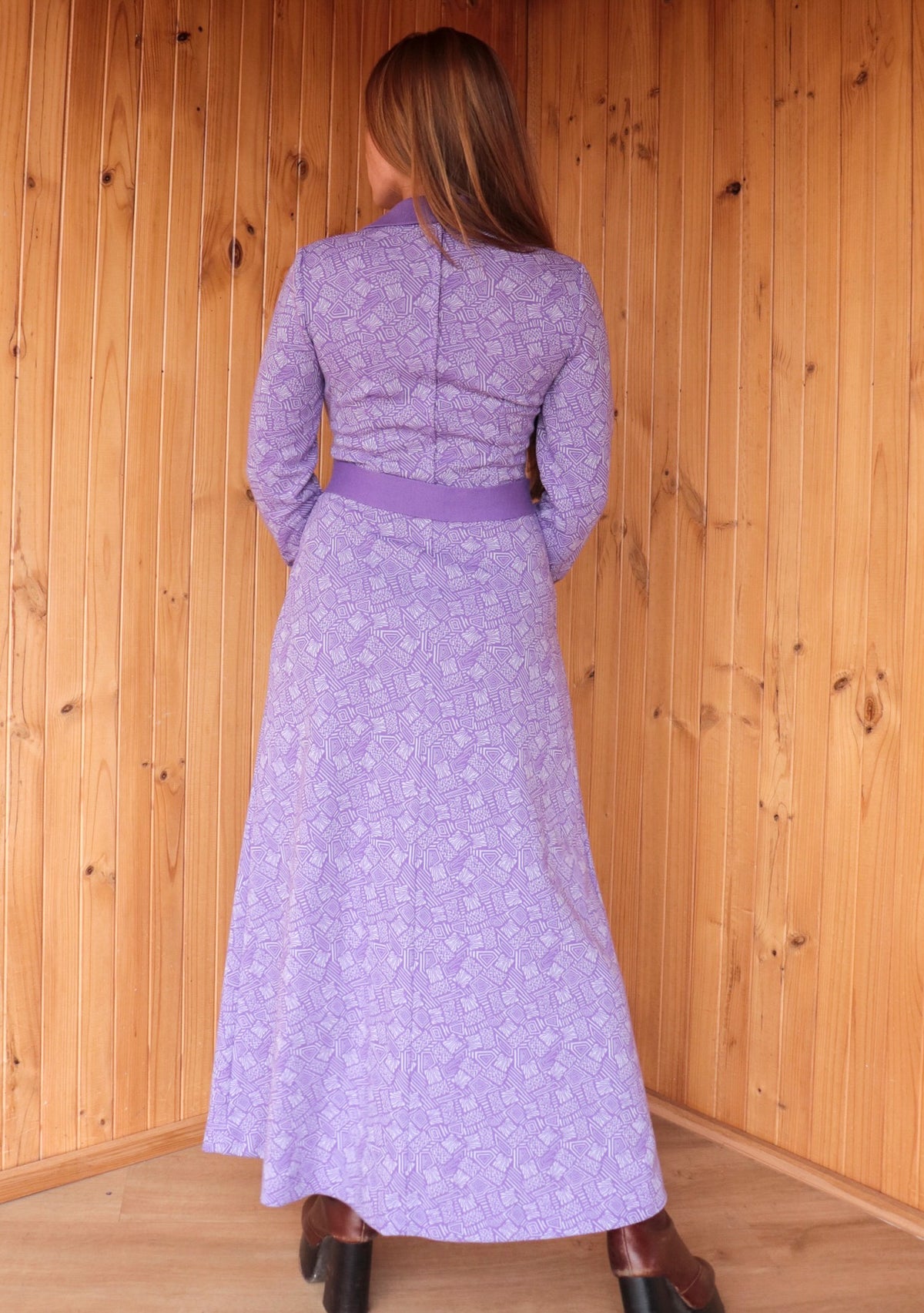 70s Purple Maxi Dress