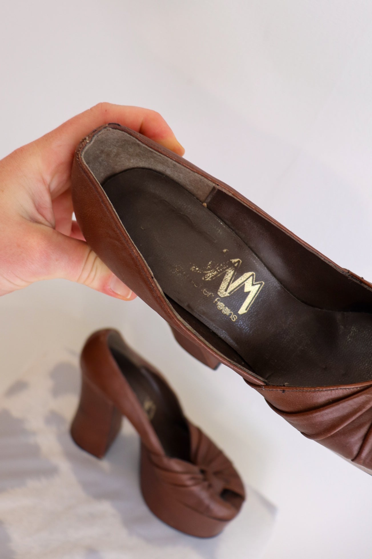 1970s Platform Leather Loafers