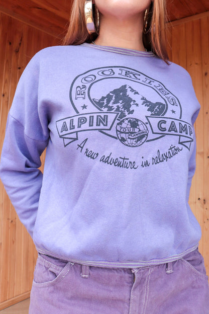 Purple Rockies Camp Sweatshirt