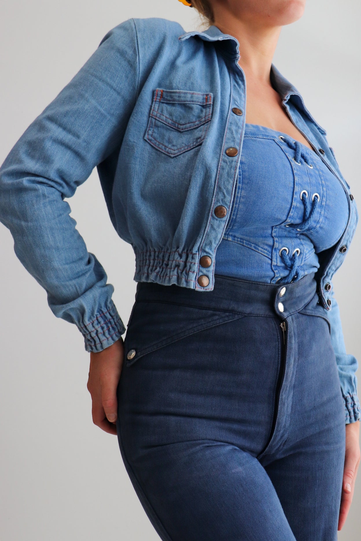 70s Colonials Crop Denim Jacket
