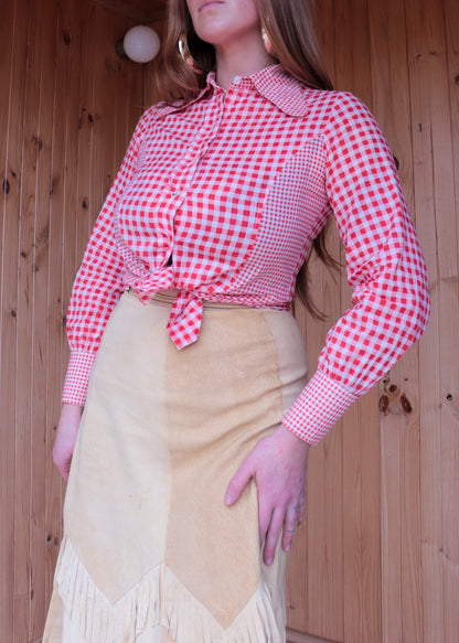 Red Tartan Button Up
