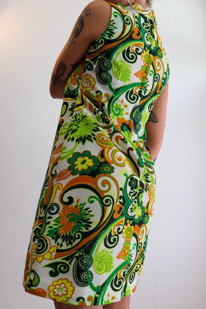 Paisley Midi Mod Dress