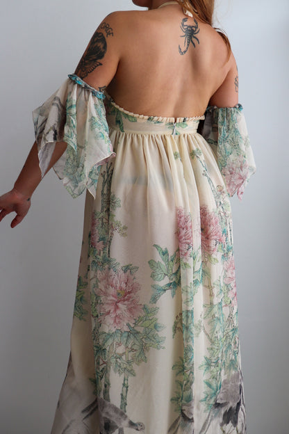 70s Layered Halter Maxi