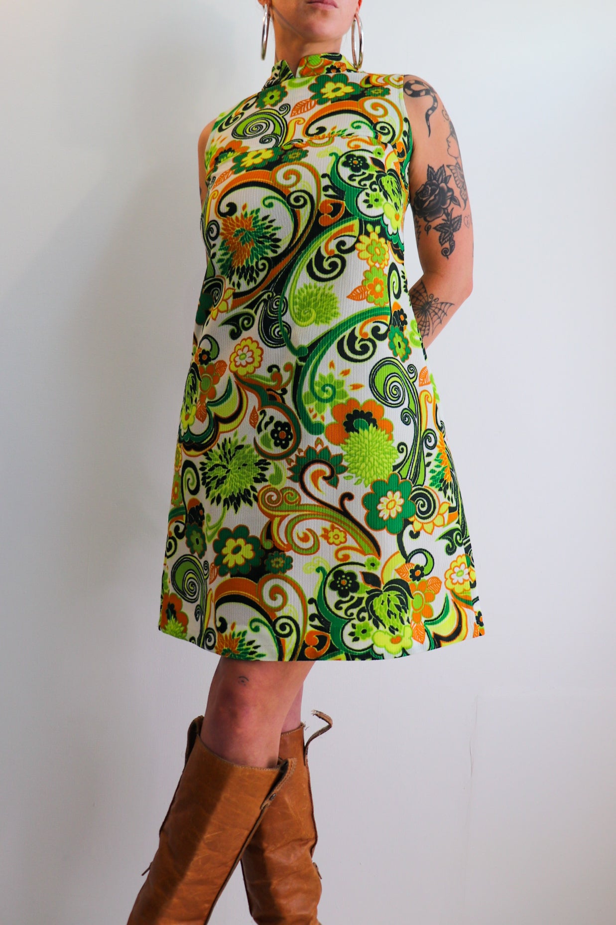 Paisley Midi Mod Dress