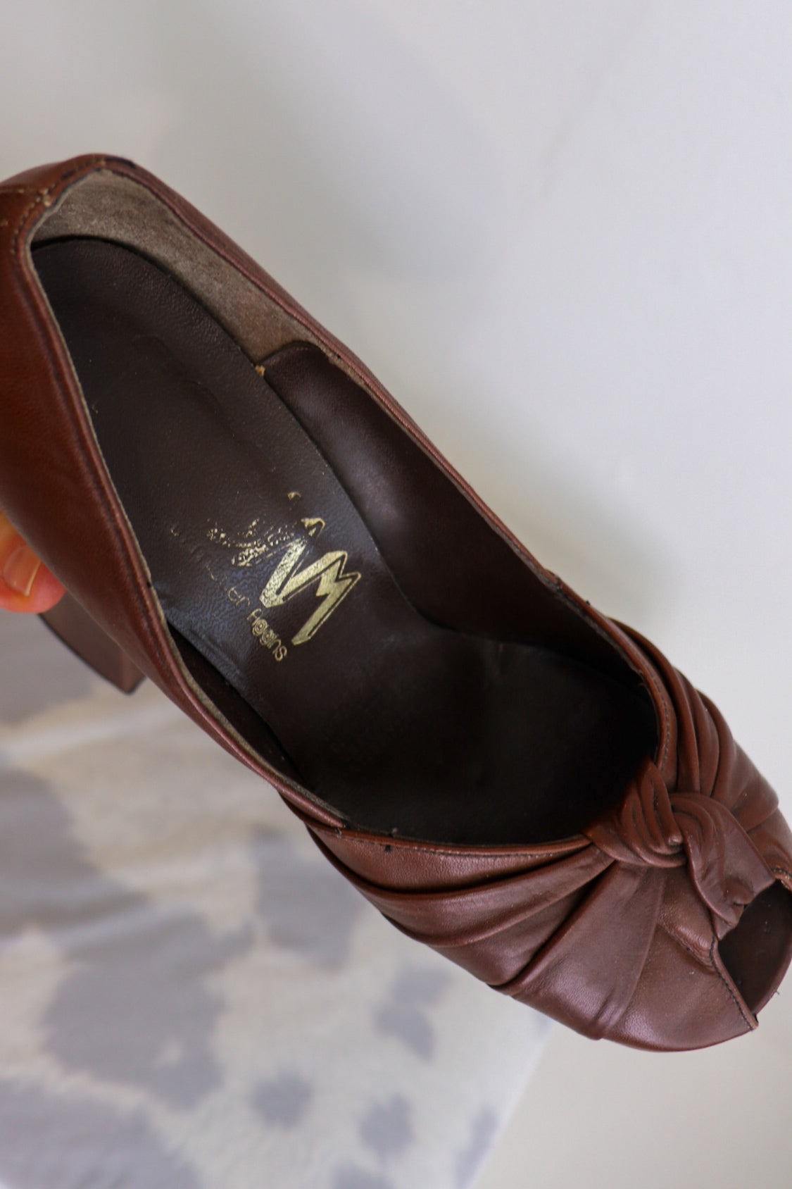 1970s Platform Leather Loafers