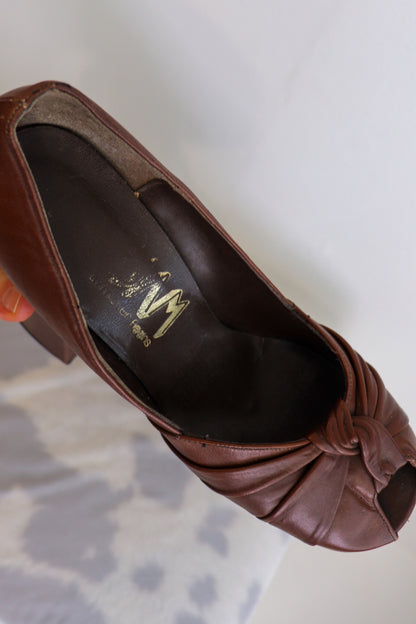 1970s Platform Leather Loafers