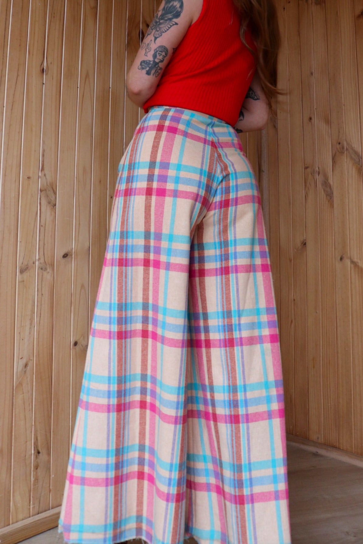 70s Tartan Mega Flares