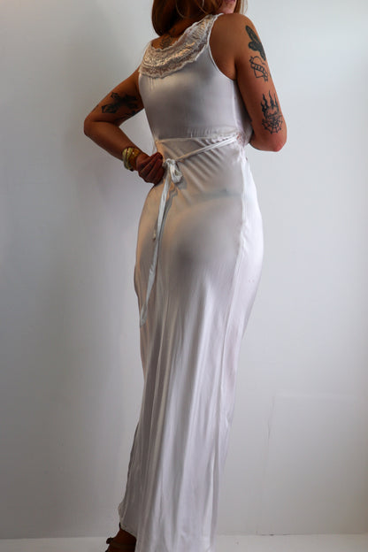 Angelic White Maxi Slip Dress
